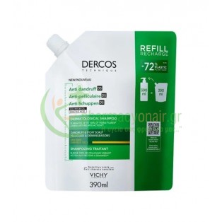 VICHY - Dercos Eco Refill Αντιπιτυριδικό Σαμπουάν για Ξηρά Μαλλιά 390mL Σαμπουάν - Conditioner Μαλλιών